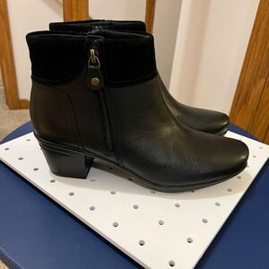 Clarks leather ankle boots